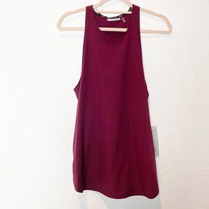 DKNY Sport Racerback Logo Burgundy Tank Top NWT